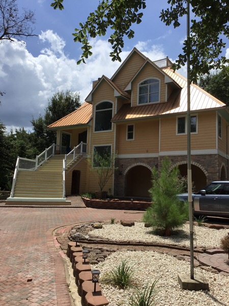 Home Exterior Painted in SW2740 Mineral Gray Before