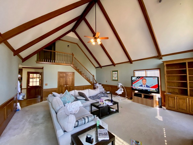 ceiling and beams in dunwoody before