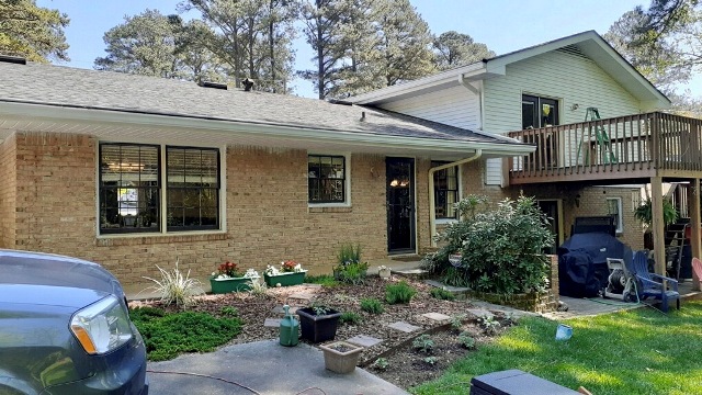 rear brick exterior in dunwoody ga - before