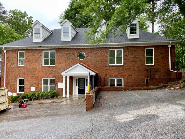 repainted office building in sandy springs before - certapro painters of dunwoody