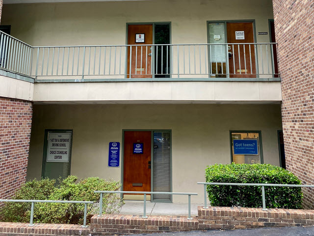 office building doors in sandy springs before - certapro painters of dunwoody