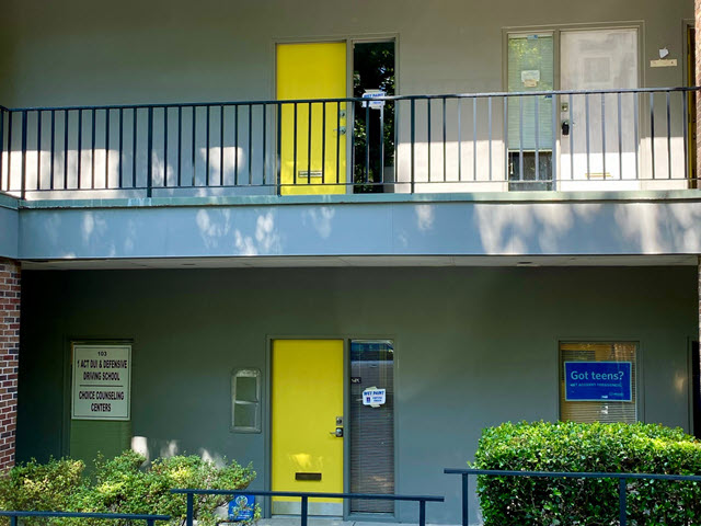 repainted office building doors in sandy springs after - certapro painters of dunwoody