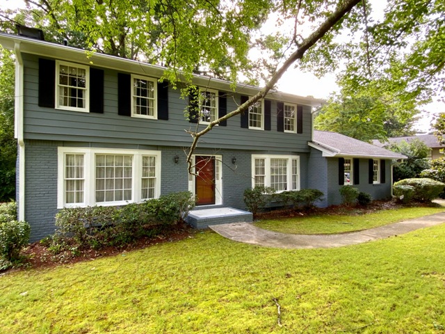 repainted brick exterior home in dunwoody - certapro painters of dunwoody