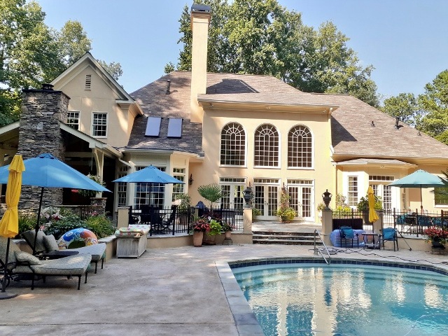 repainted exterior rear of home in sandy springs ga - after