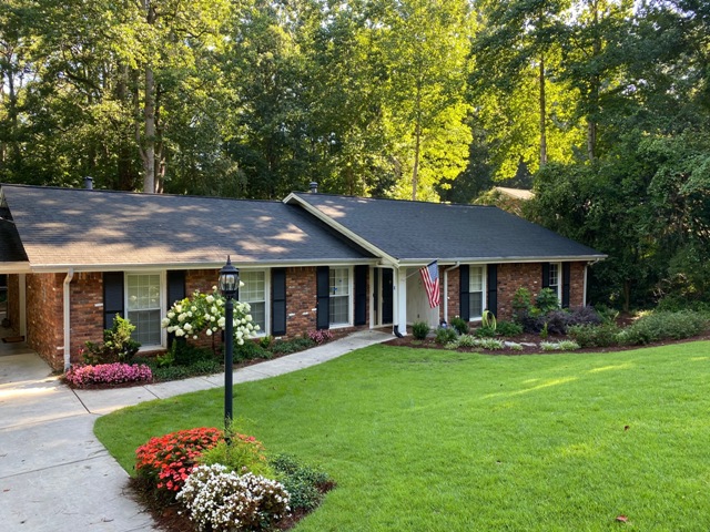 repainted brick exterior in dunwoody ga - before