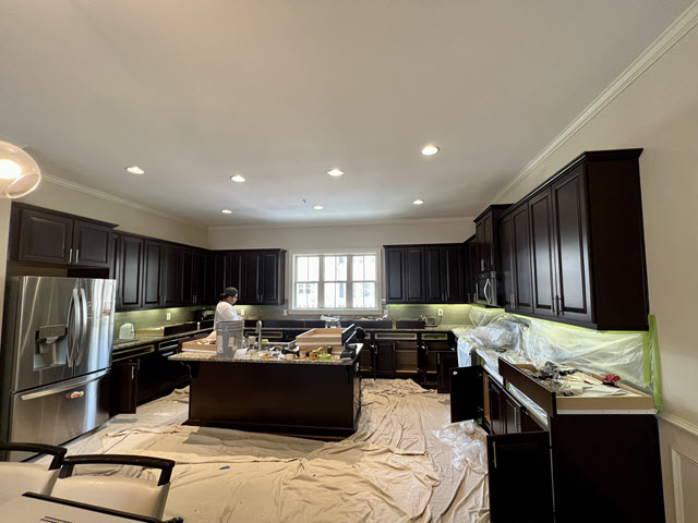 photo of kitchen being repainted in sandy springs