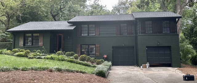 repainted brick home in sandy spings