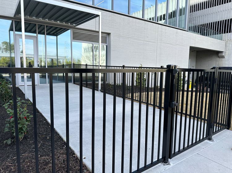 commercial fence before