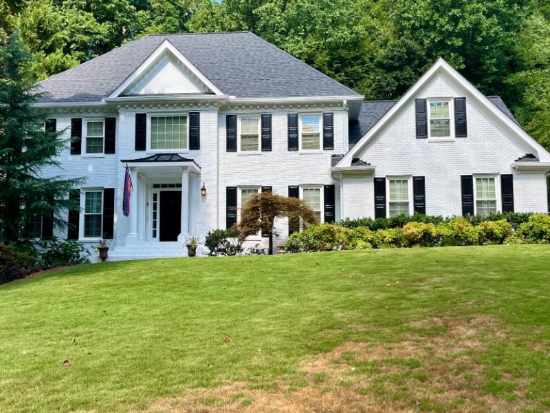 photo of repainted brick home in sandy springs georgia