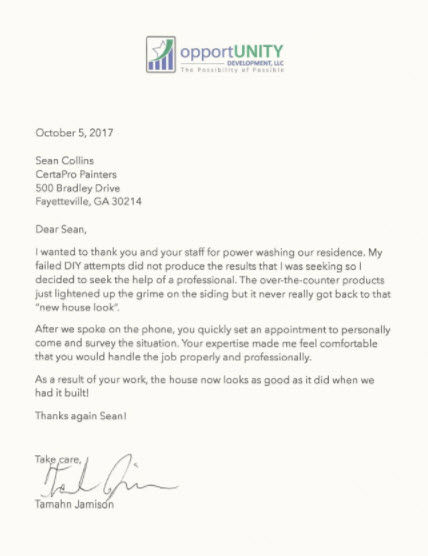 Sean Collins - oppotUNITY Development LLC Endorsement