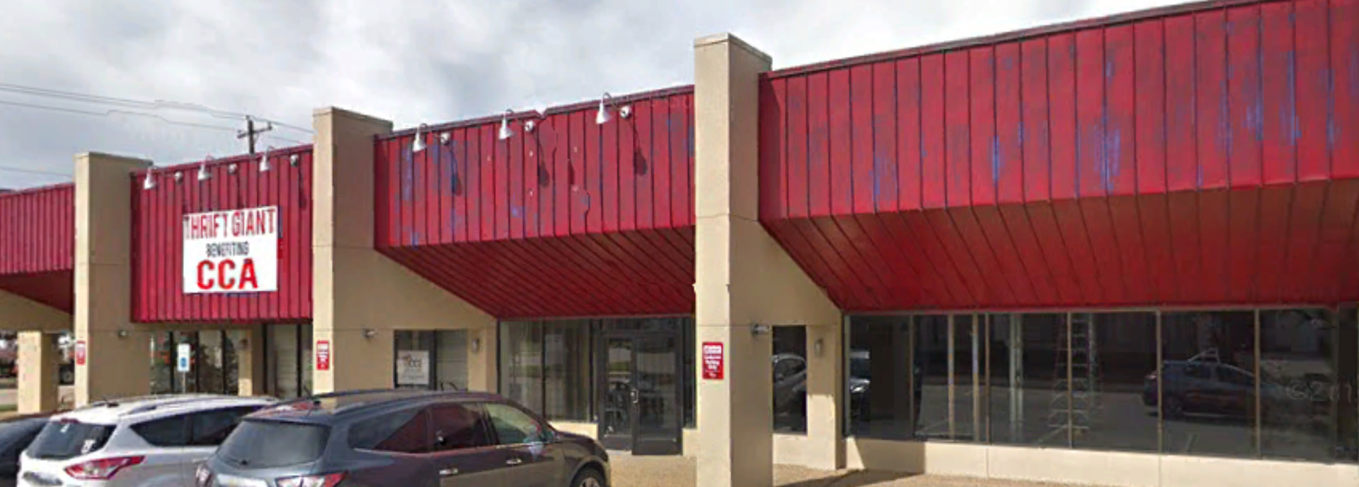 Metal Awning Painting Before