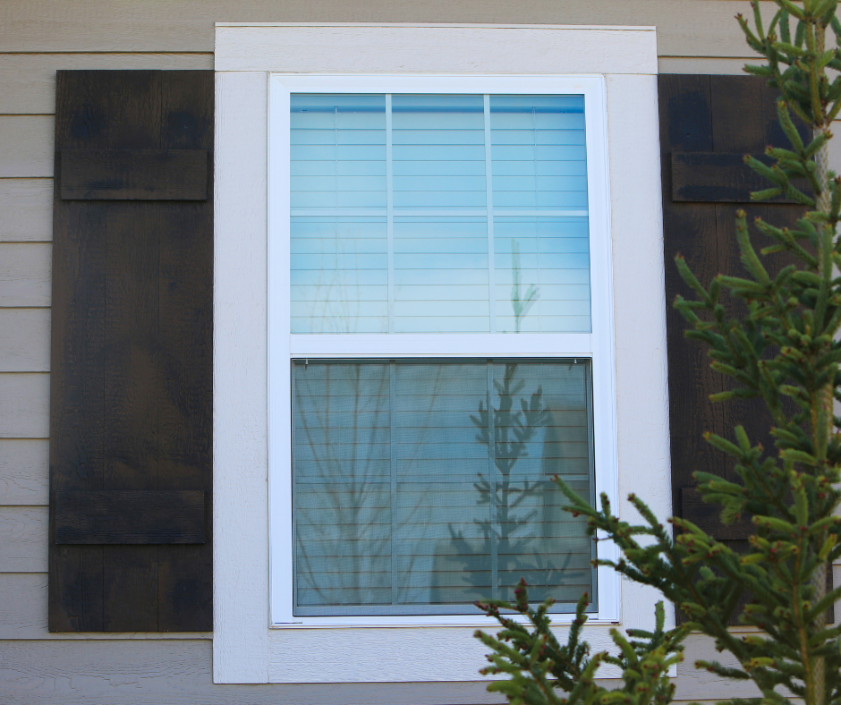 black shutters on a fox valley home
