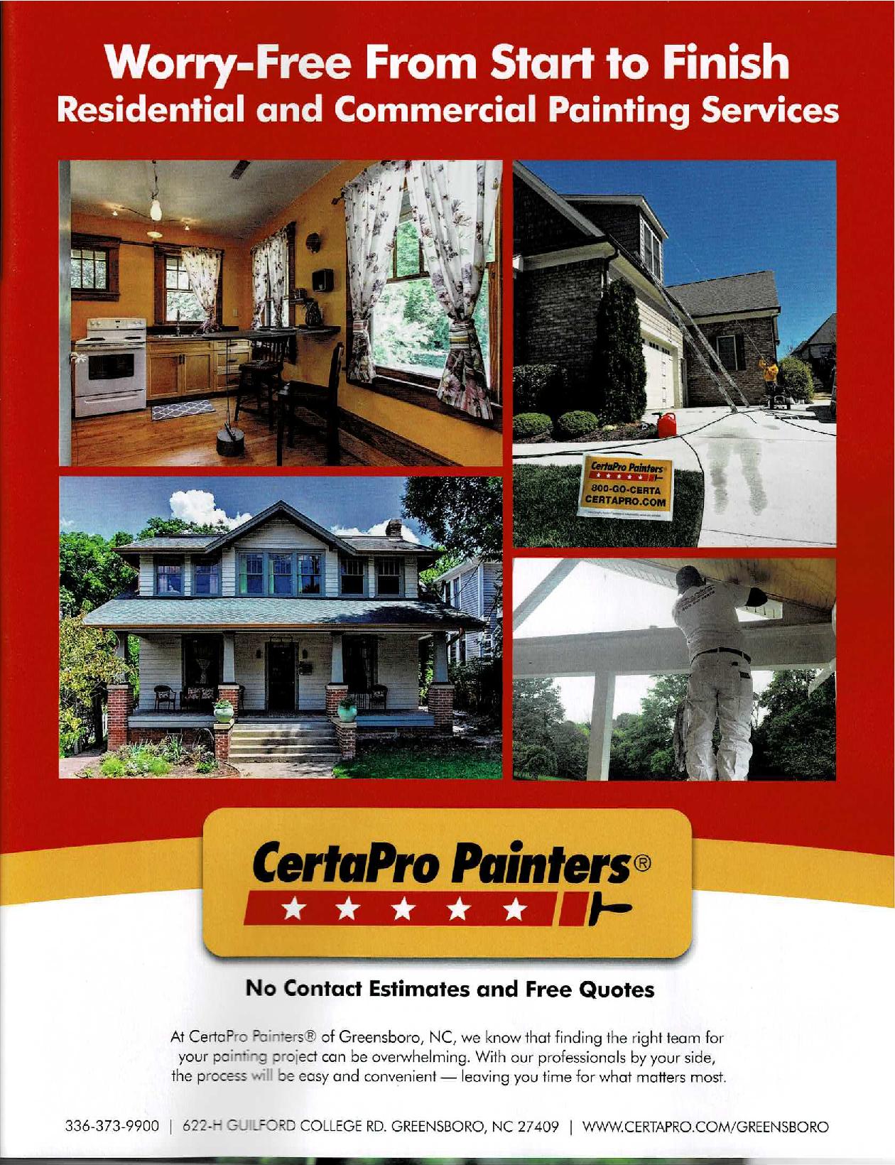 CertaPro Painters of Greensboro Magazine Advert