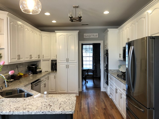 Repainted Built-in Cabinets - After