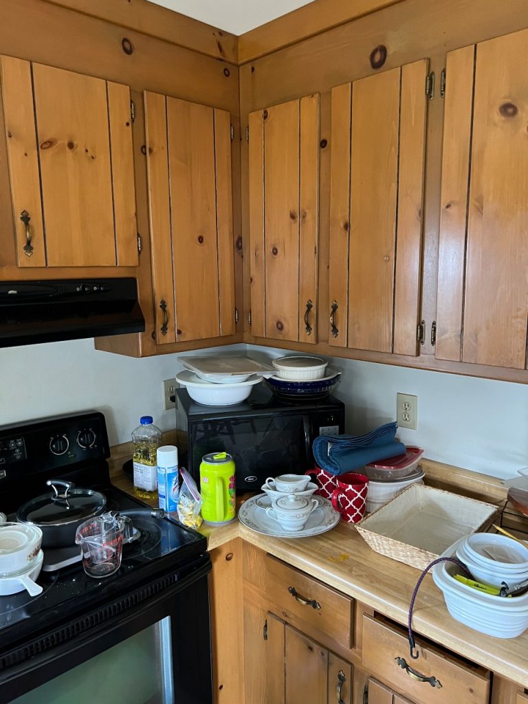 Kitchen Cabinet Refinishing Before