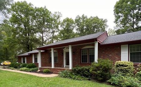 Before- brick home exterior painting