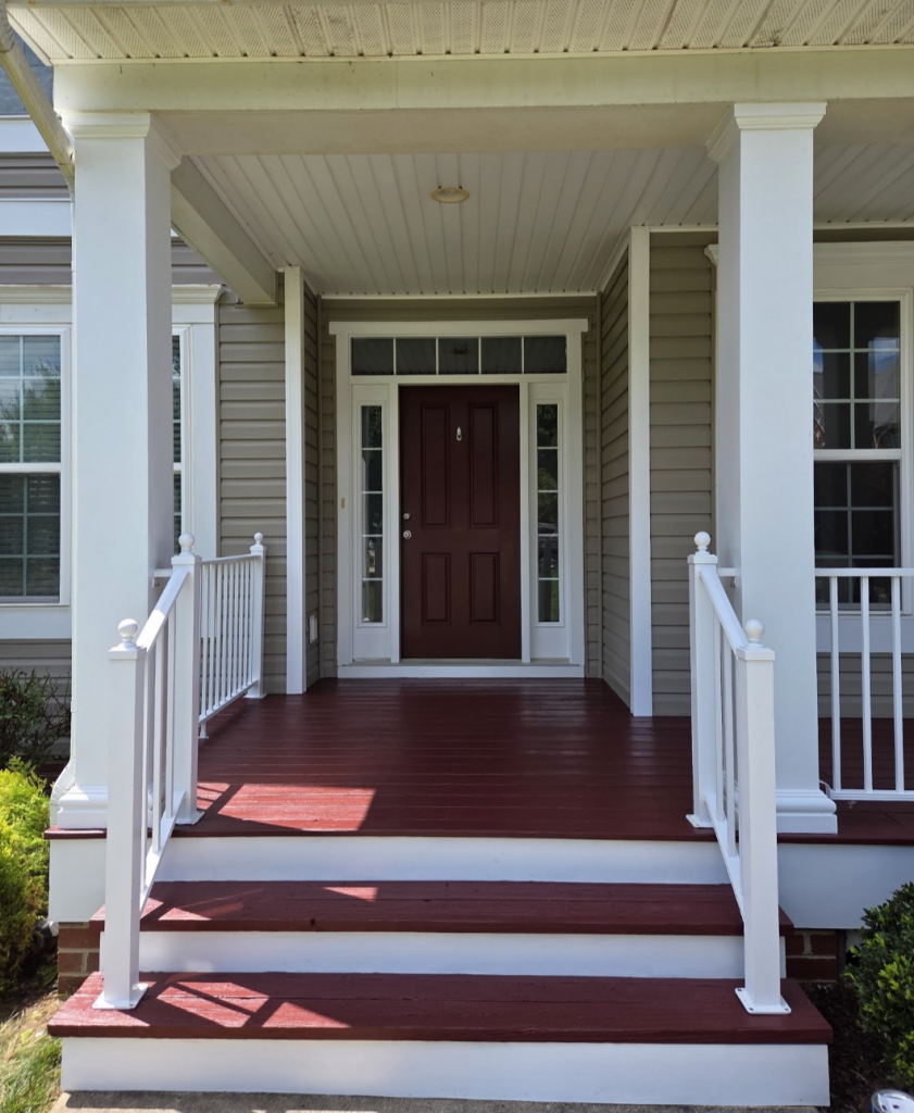 repainted front porch
