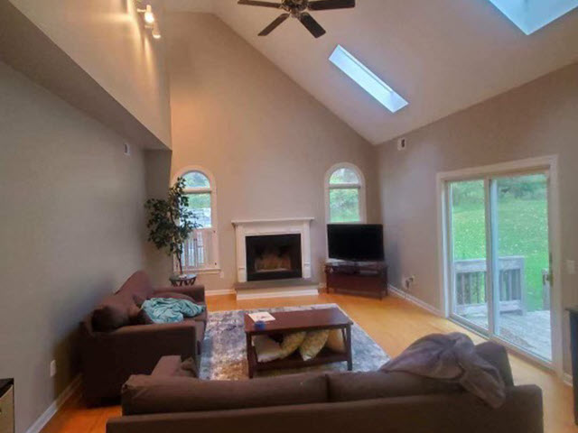 photo of repainted family room in flemington new jersey
