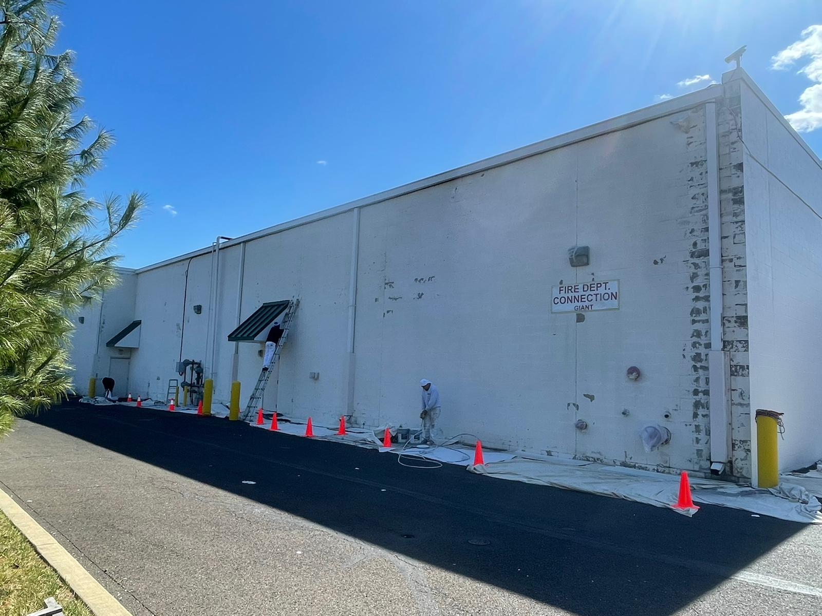 Giant Food Stores Bensalem PA Exterior Painting Rear Before