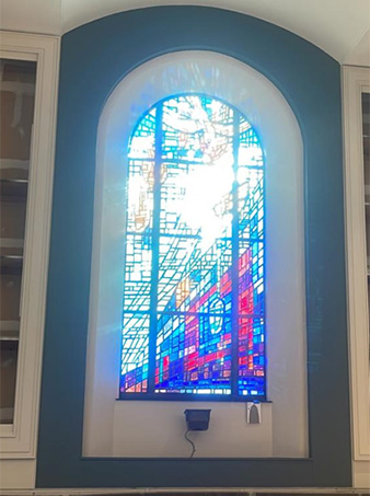 church interior painting after