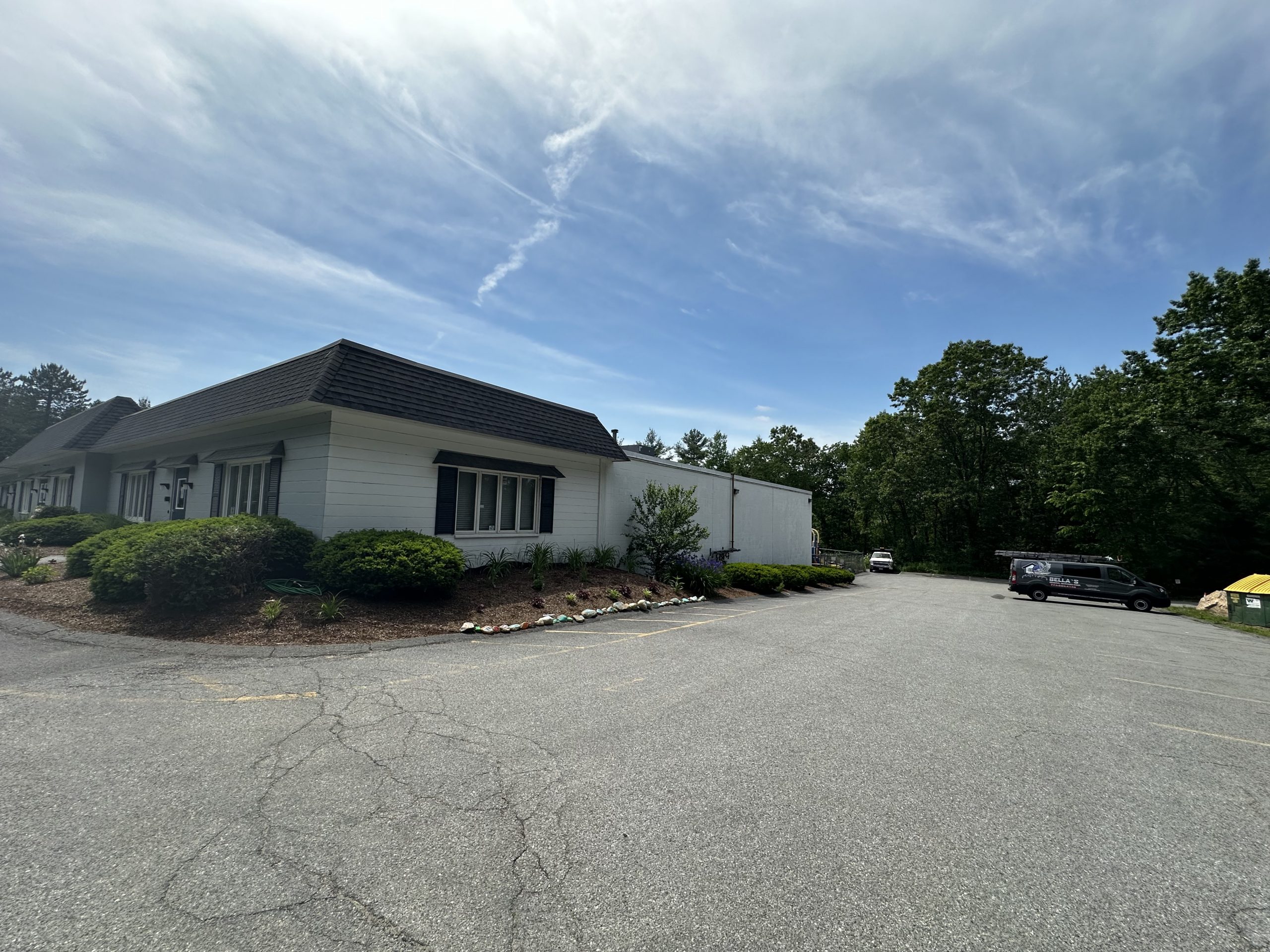 White commercial building in westford, ma