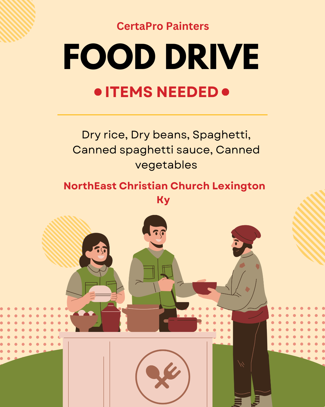 certapro painters of lexington & northeast christian church food drive