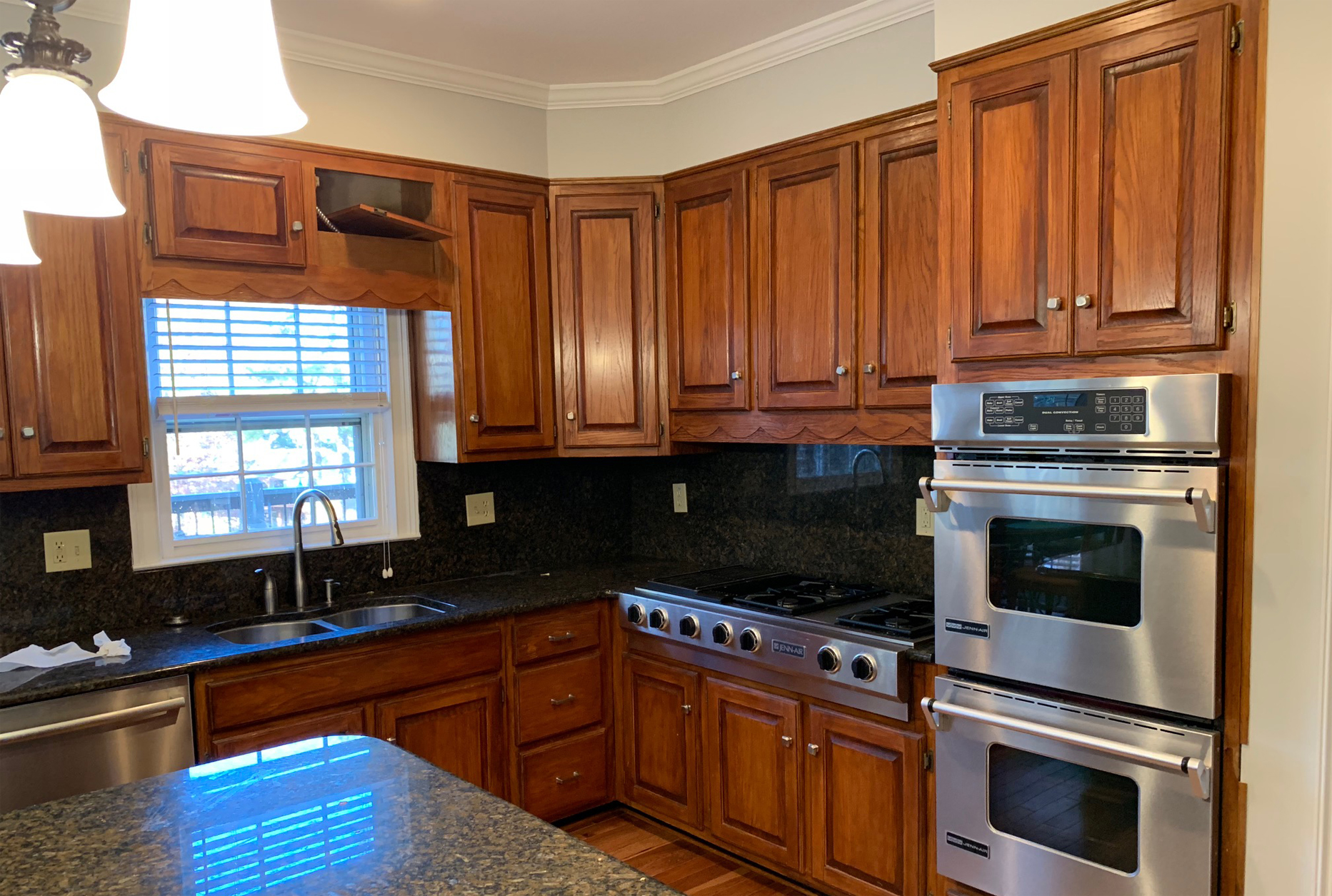 cabinet refinishing before