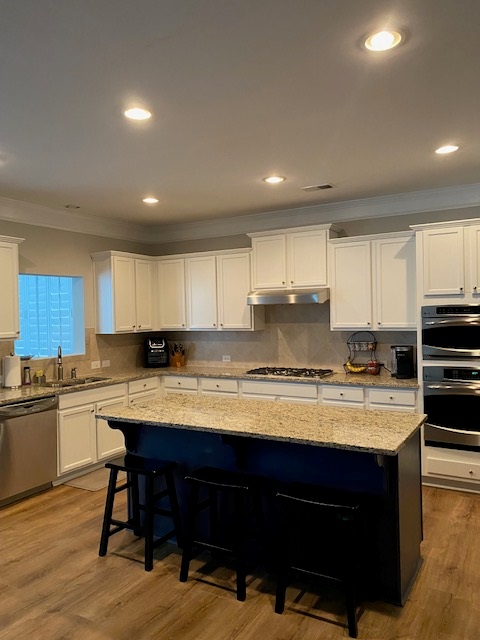 Kitchen Cabinet Update with Island After