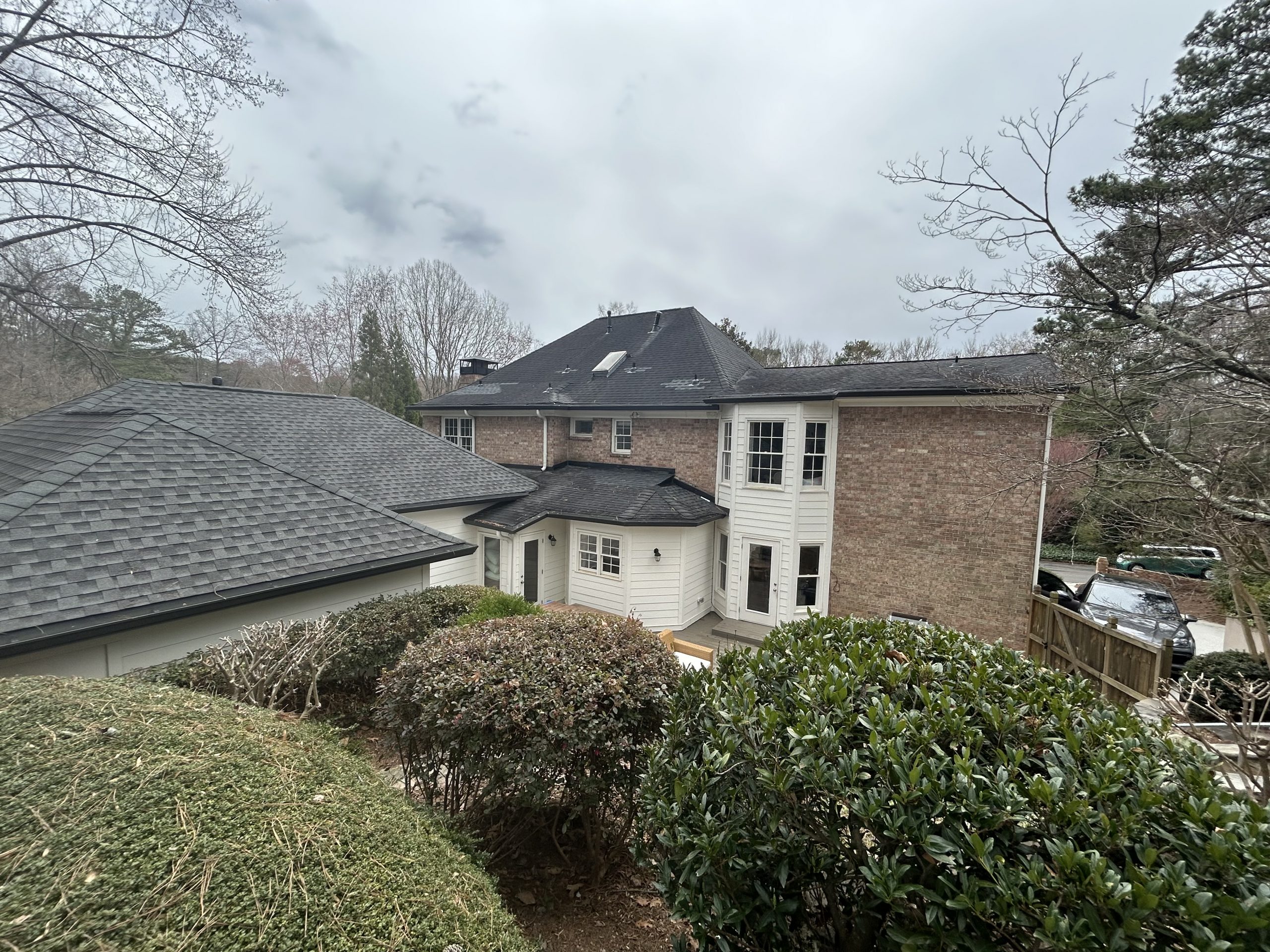 back of home before repainting