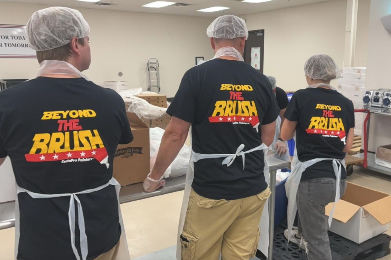 splitting caulk on exterior)