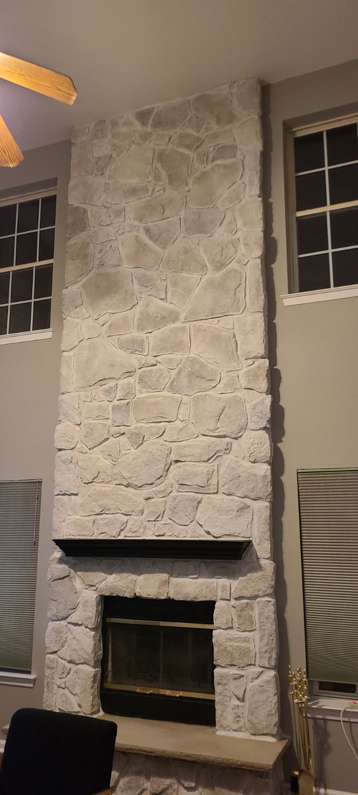 stone wall painting after