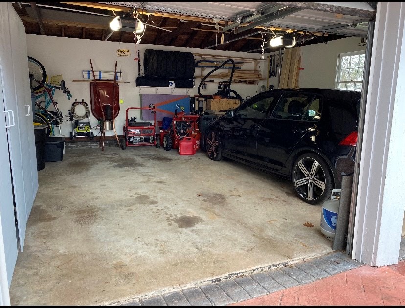 Concrete Staining & Epoxy Finish Before