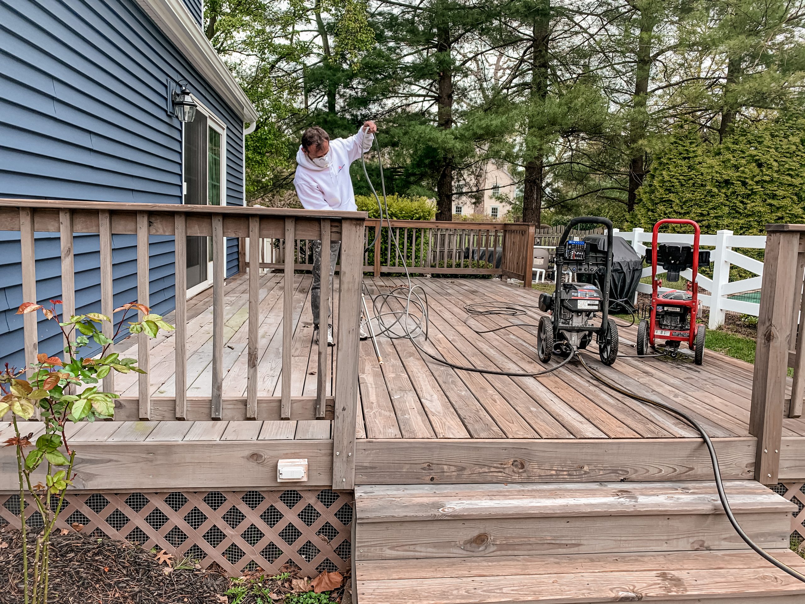 Exterior Deck Staining & Painting – Moorestown, NJ Before