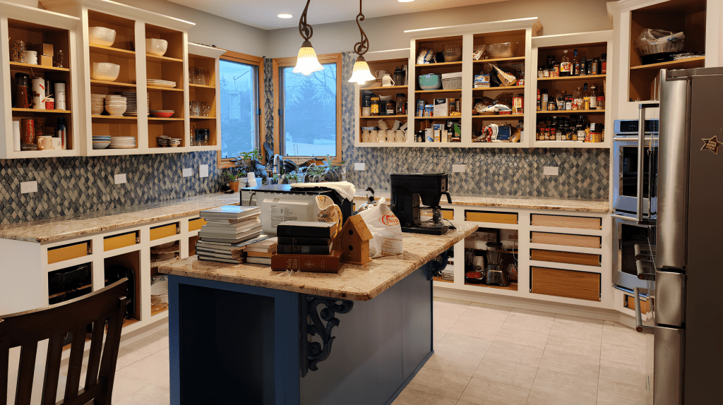 Cabinet Painting Before and After in Shorewood Before