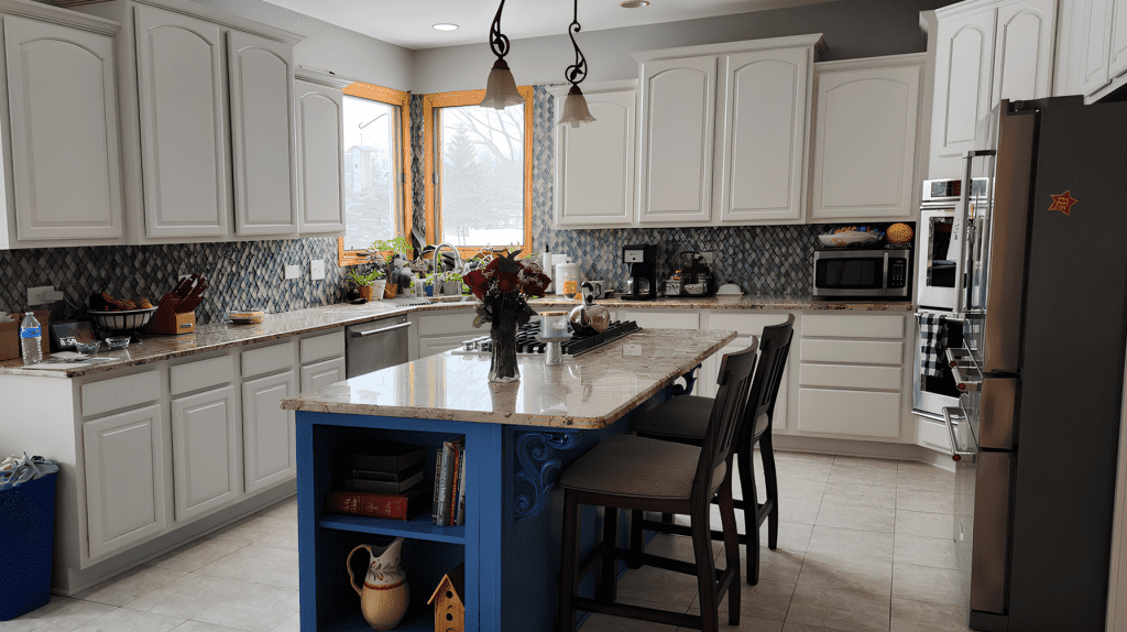 Cabinet Painting Before and After in Shorewood After