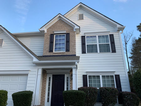 repainted exterior of home in lawrenceville