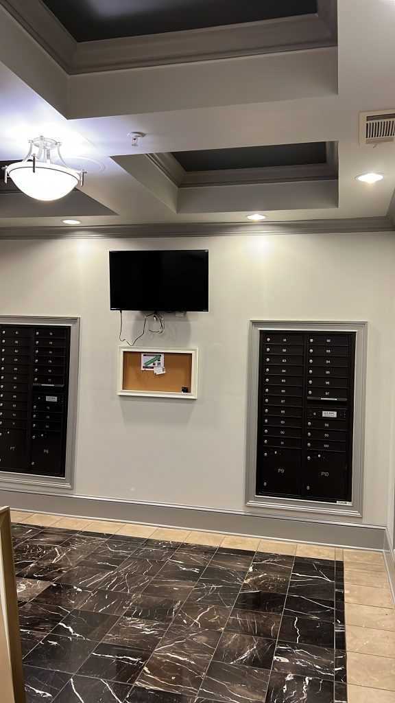 condo mailbox after repainting