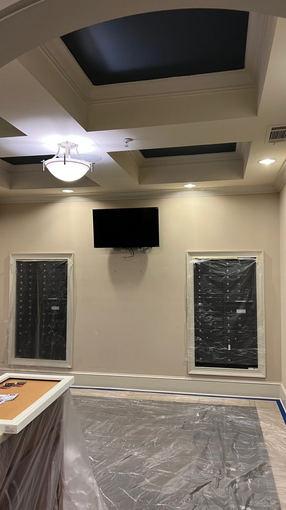 condo mailbox before repainting