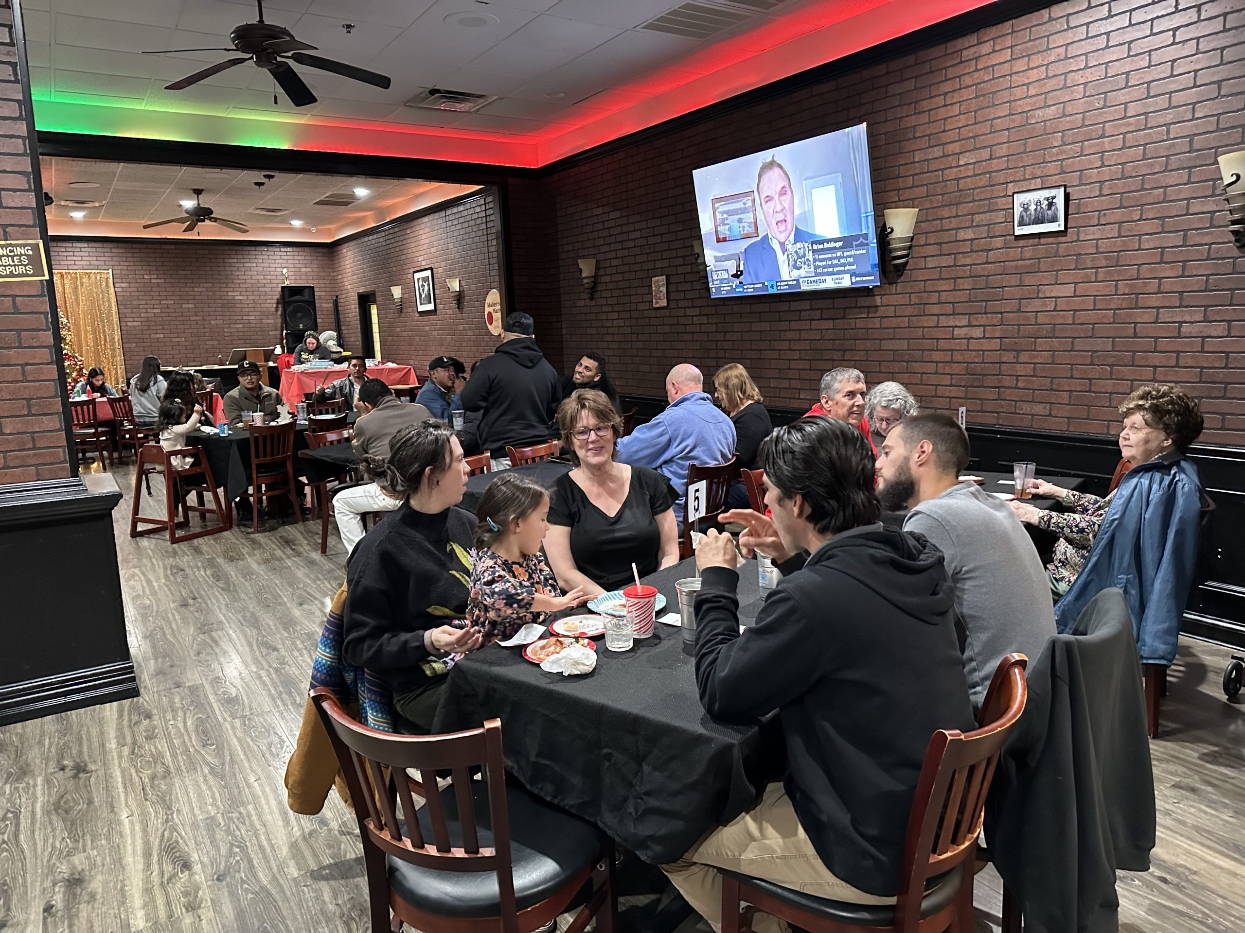 tables at Christmas party 2023
