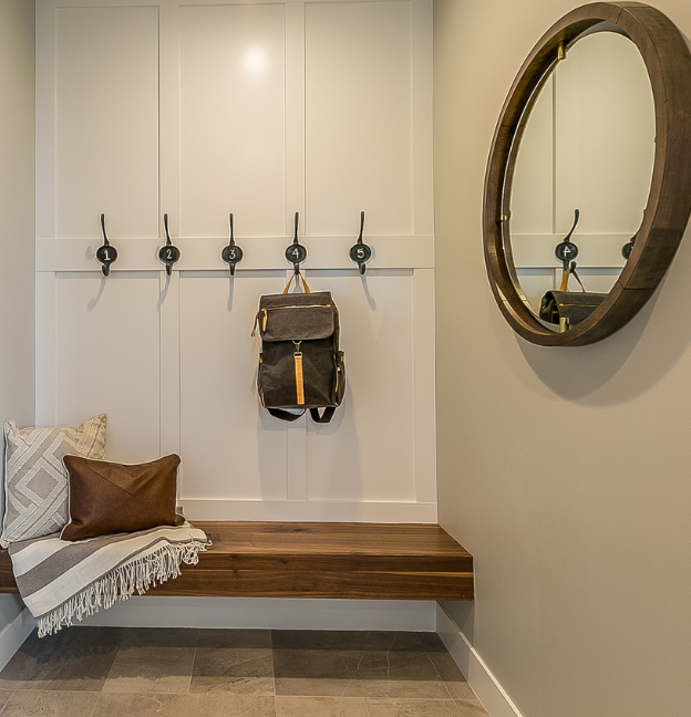 beige mudroom in georgia home