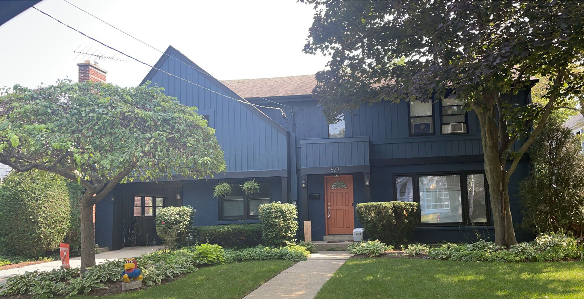 blue and black exterior home in arlington heights
