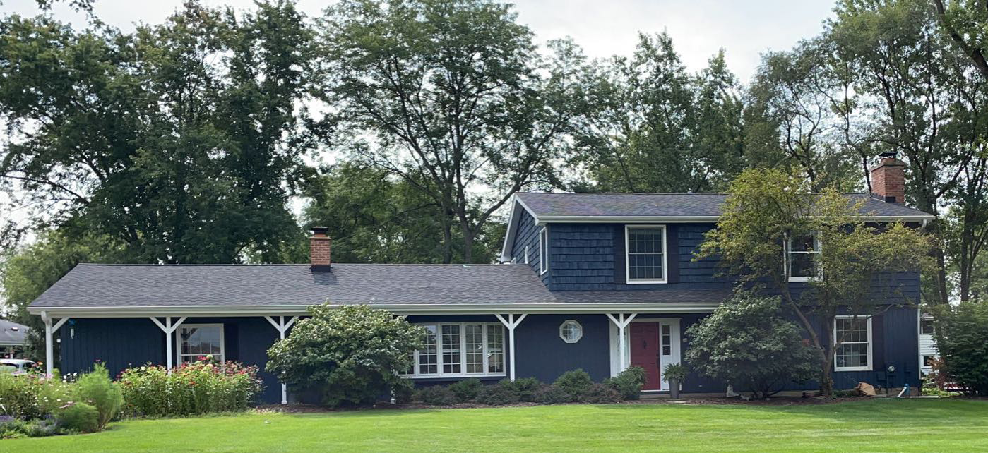 blue home exterior in barrington, illinois