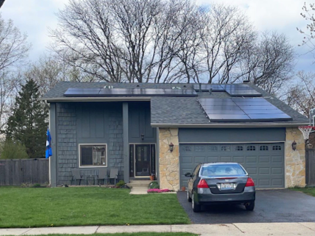 After exterior house painting in Arlington Heights, Illinois.