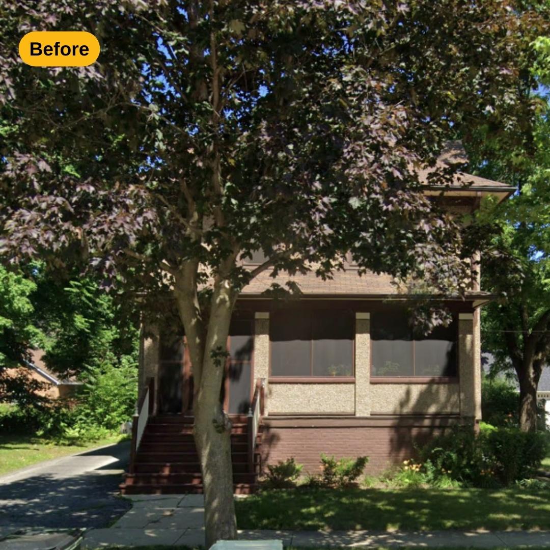 Palatine Exterior Brown to Green Change Over Before