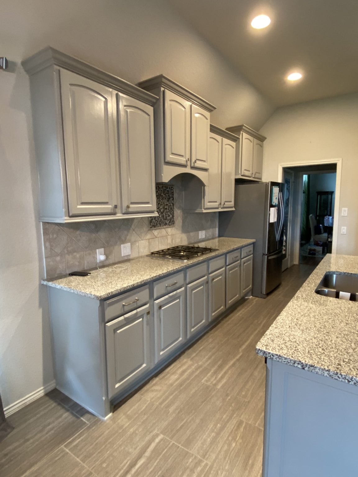 kitchen cabinets and drawers after repainting