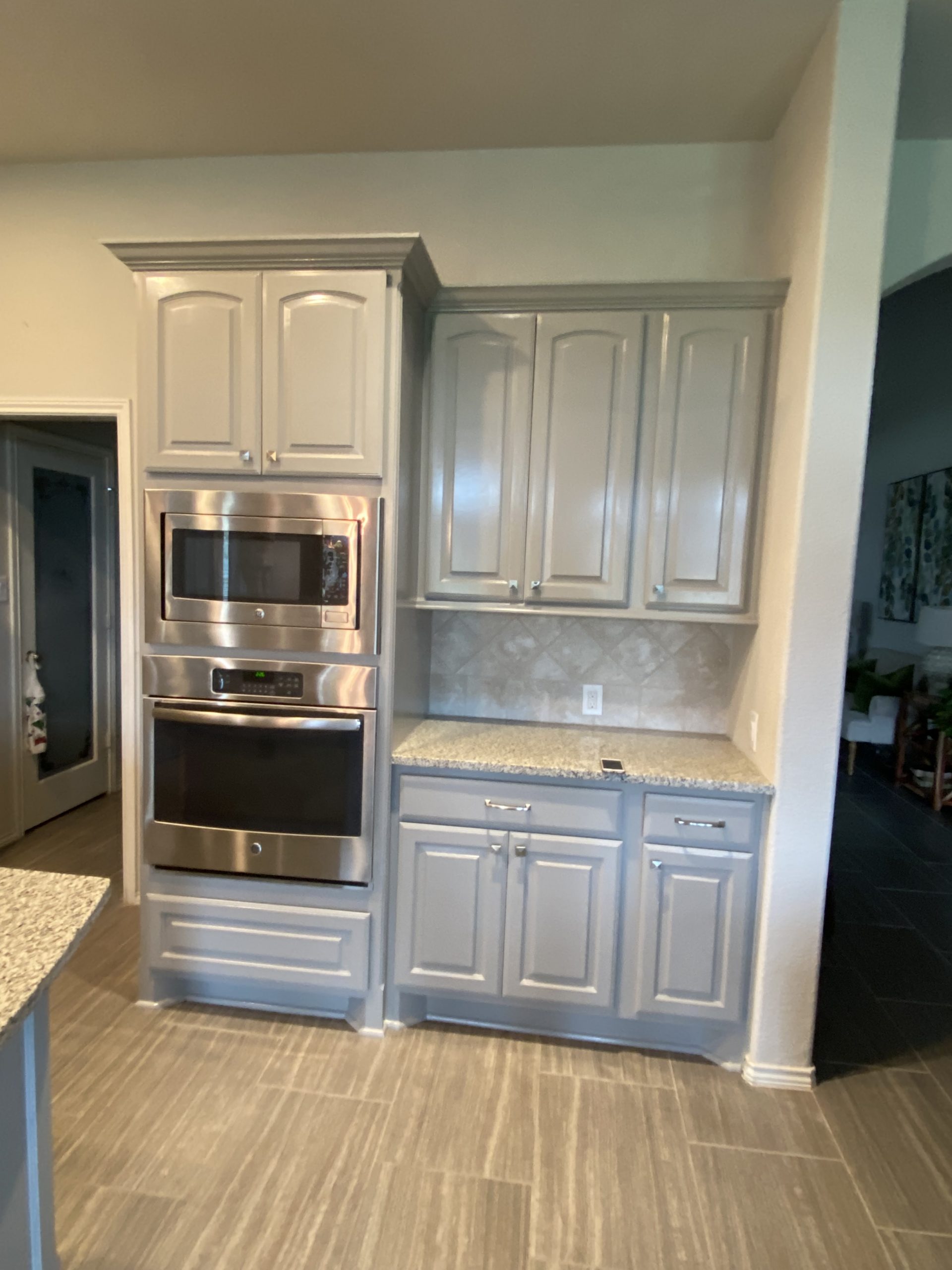 after cabinet painting