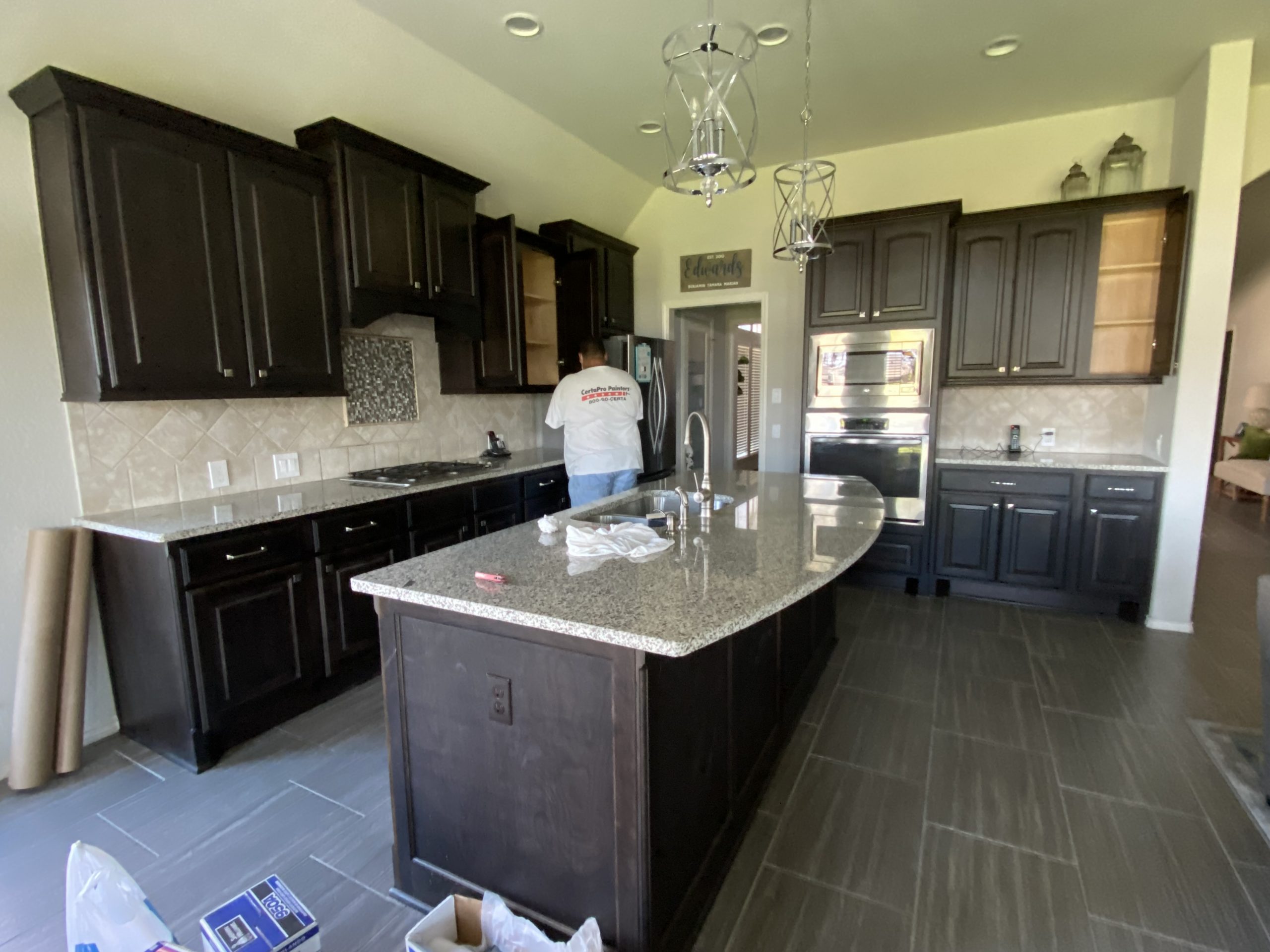 kitchen cabinets and drawers before refinishing