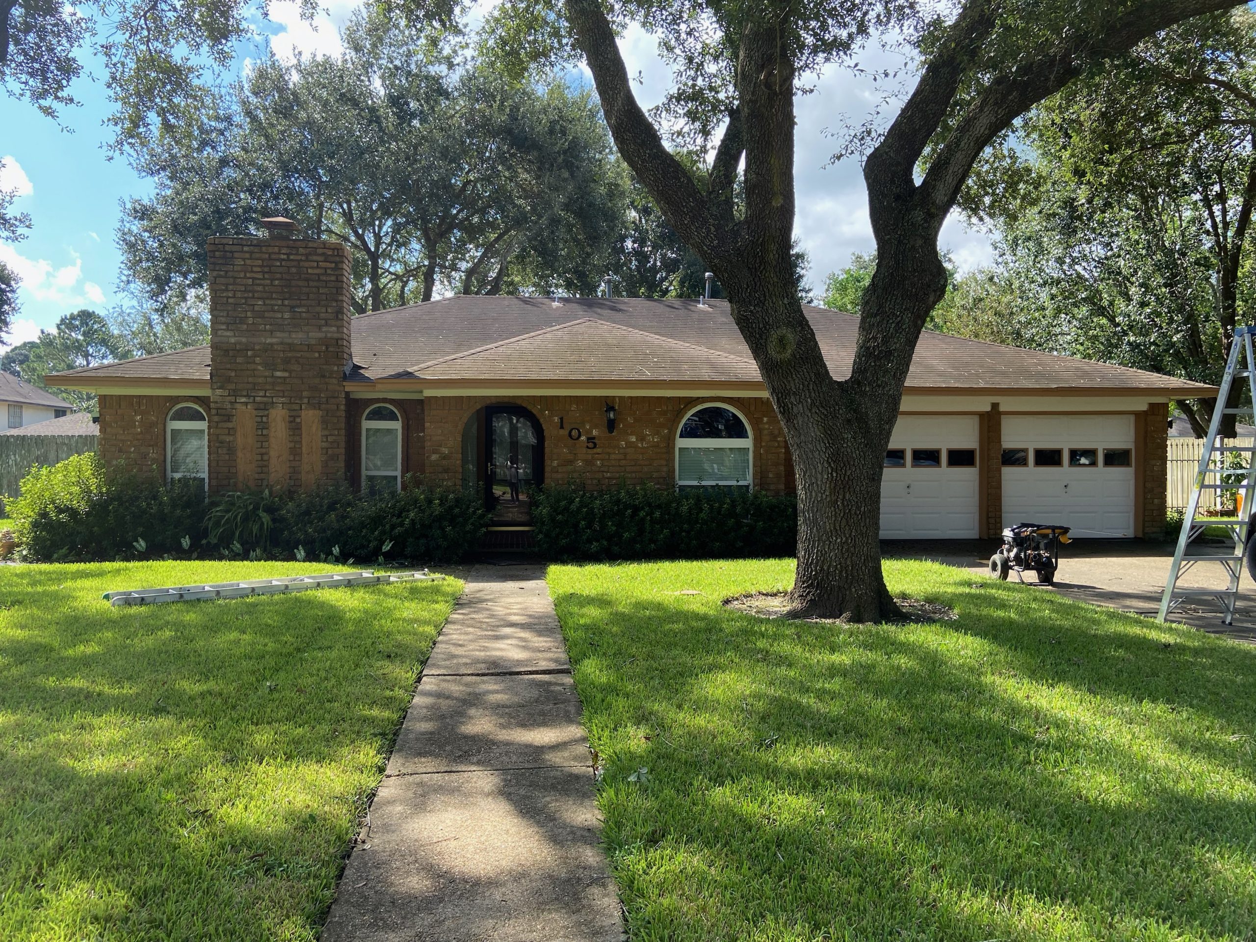 brick exterior before painting