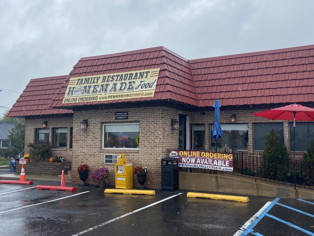 New Pennsburg Diner – Power Washing, Aluminum Siding Painting, Stucco Painting & Patching Before