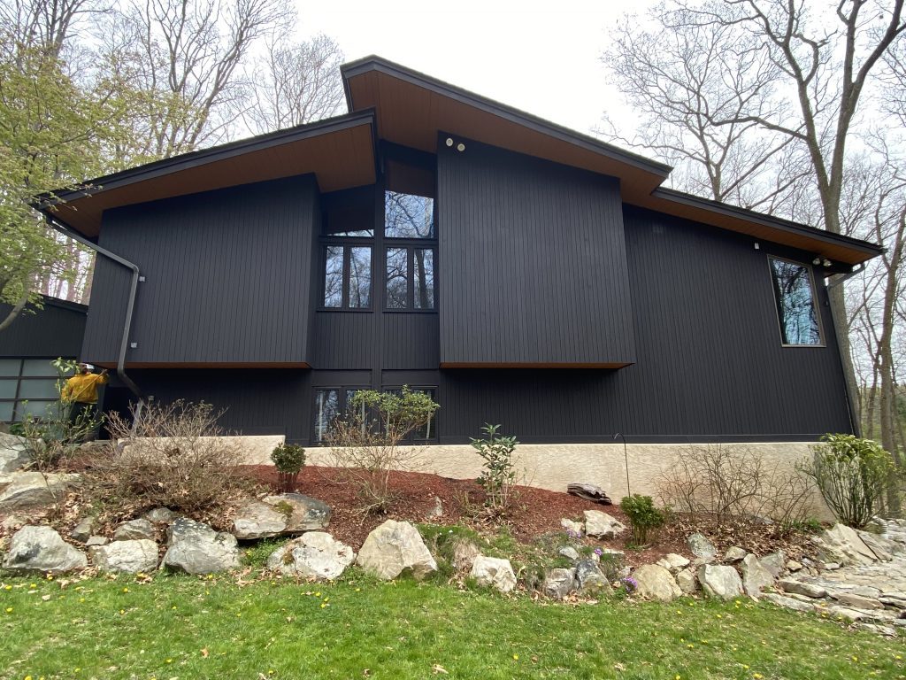 Solid Stain Wood Siding Painting After